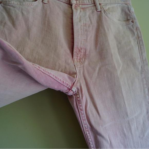 MOTHER Superior High Waisted Rider Flood into the mist Pink Jeans, Size 33 - Picture 3 of 11